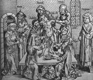 Mittelalterliche Darstellung der rituellen Ermordung eines christlichen Knaben durch Juden